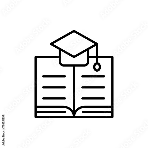 Journal book outline icons, minimalist vector illustration ,simple transparent graphic element .Isolated on white background