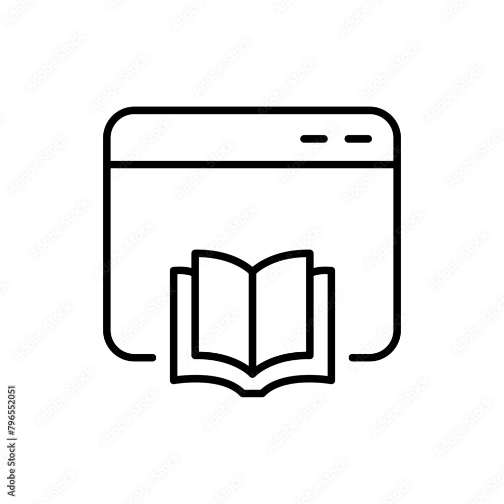Online journal outline icons, minimalist vector illustration ,simple transparent graphic element .Isolated on white background Online journal outline icons, minimalist vector illustration ,simple transparent graphic element .Isolated on white background