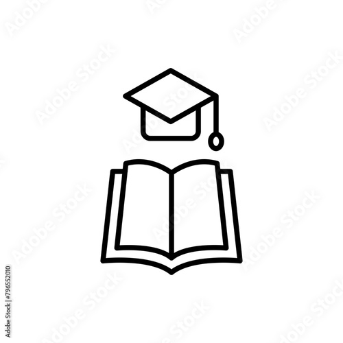Journal book outline icons, minimalist vector illustration ,simple transparent graphic element .Isolated on white background