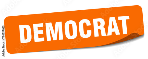 democrat sticker. democrat label