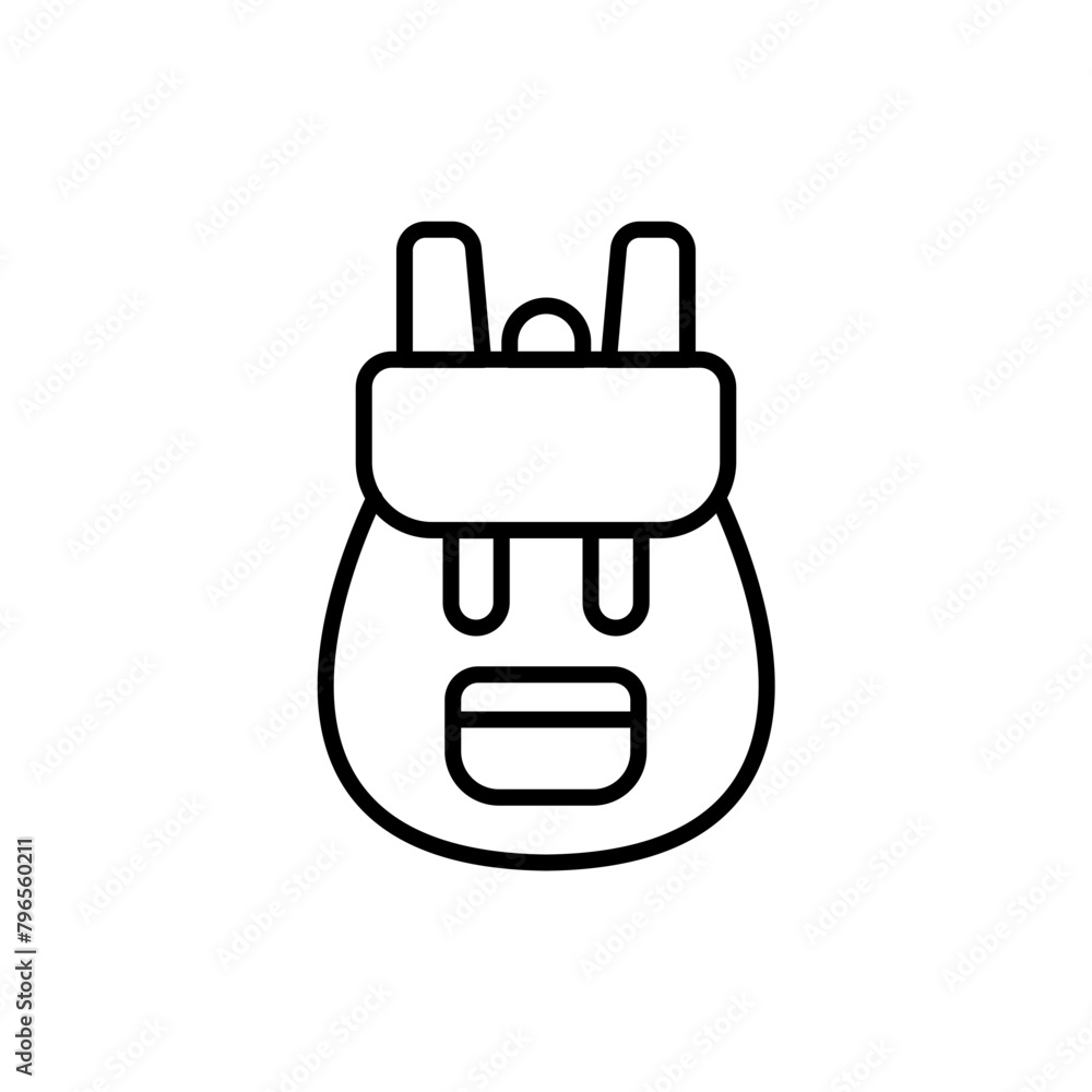 Backpack outline icons, minimalist vector illustration ,simple transparent graphic element .Isolated on white background Backpack outline icons, minimalist vector illustration ,simple transparent graphic element .Isolated on white background