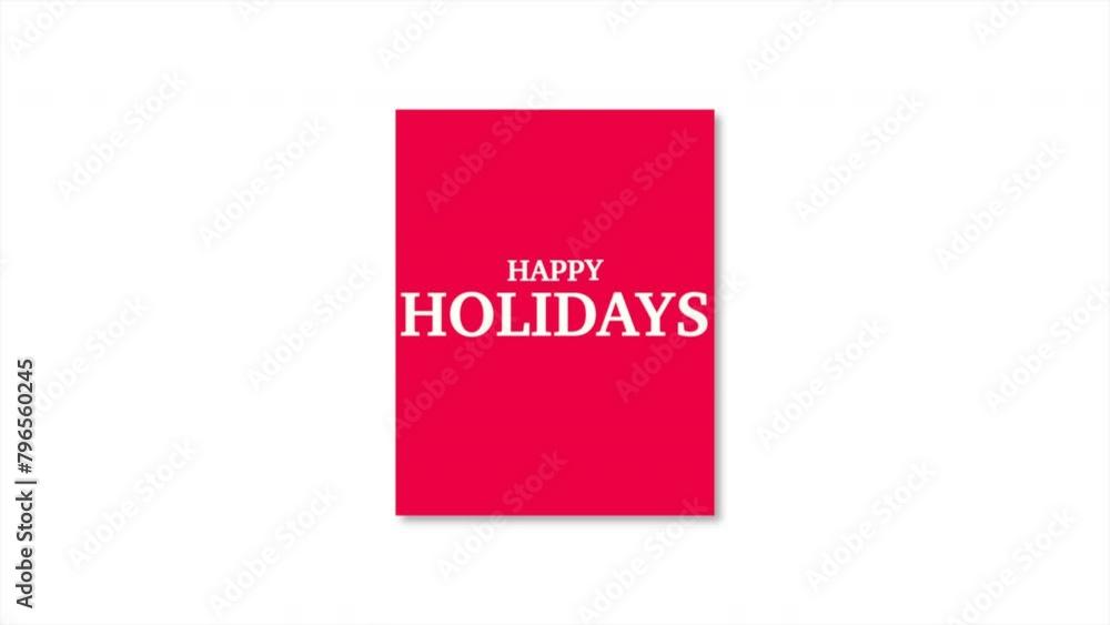A festive card with Happy Holidays in white against a bright red background. It's a cheerful way to spread holiday greetings and goodwill A festive card with Happy Holidays in white against a bright red background. It's a cheerful way to spread holiday greetings and goodwill