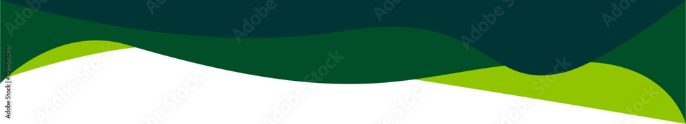 Modern Business Green Header Design Border Wavy Shape Modern Business Green Header Design Border Wavy Shape