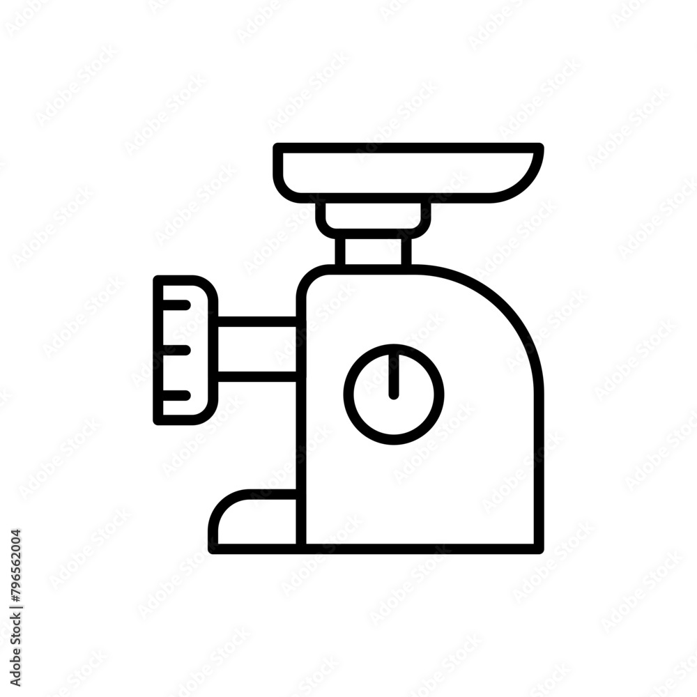 Meat grinder outline icons, minimalist vector illustration ,simple transparent graphic element .Isolated on white background Meat grinder outline icons, minimalist vector illustration ,simple transparent graphic element .Isolated on white background