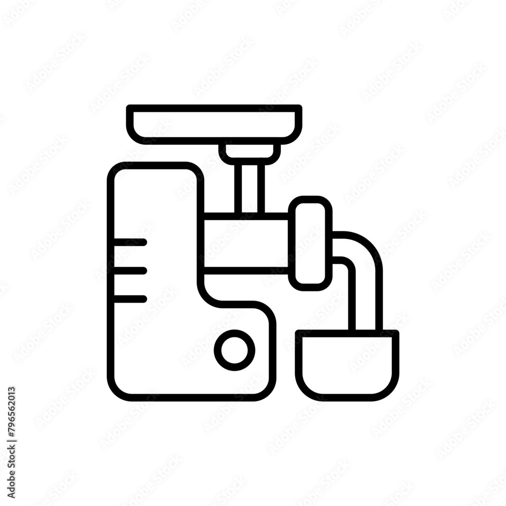 Meat grinder outline icons, minimalist vector illustration ,simple transparent graphic element .Isolated on white background Meat grinder outline icons, minimalist vector illustration ,simple transparent graphic element .Isolated on white background