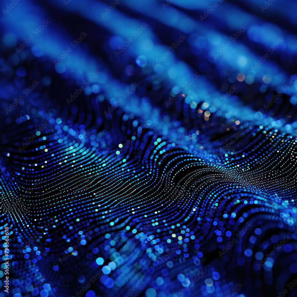 Closeup of Shimmering Blue Fabric with Sparkles and Glitter for Background or Texture Use Closeup of Shimmering Blue Fabric with Sparkles and Glitter for Background or Texture Use