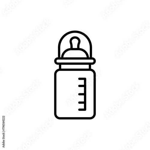 Pacifier outline icons, minimalist vector illustration ,simple transparent graphic element .Isolated on white background