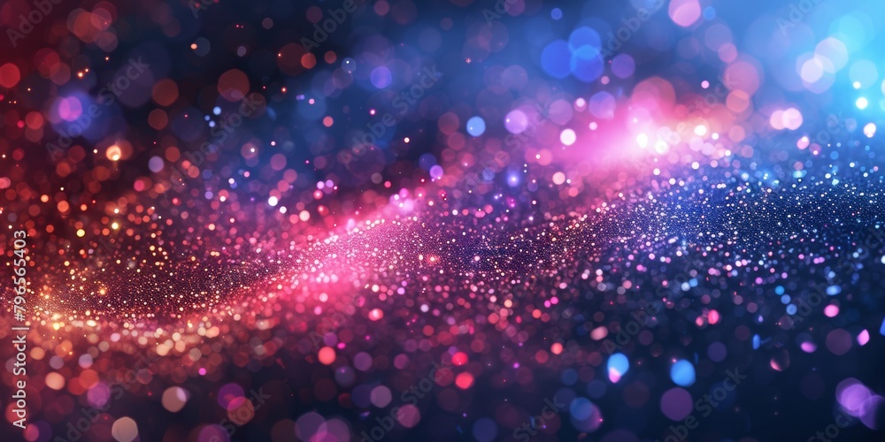 A colorful, swirling pattern of glittery dots A colorful, swirling pattern of glittery dots