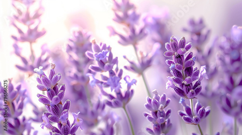 Elegant composition of lavender and pure white.