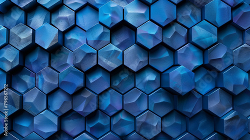 Wallpaper Mural Abstract blue background with a seamless pattern of 3D cubes,Colorful Geometric Triangle Mosaic Texture Art Torontodigital.ca