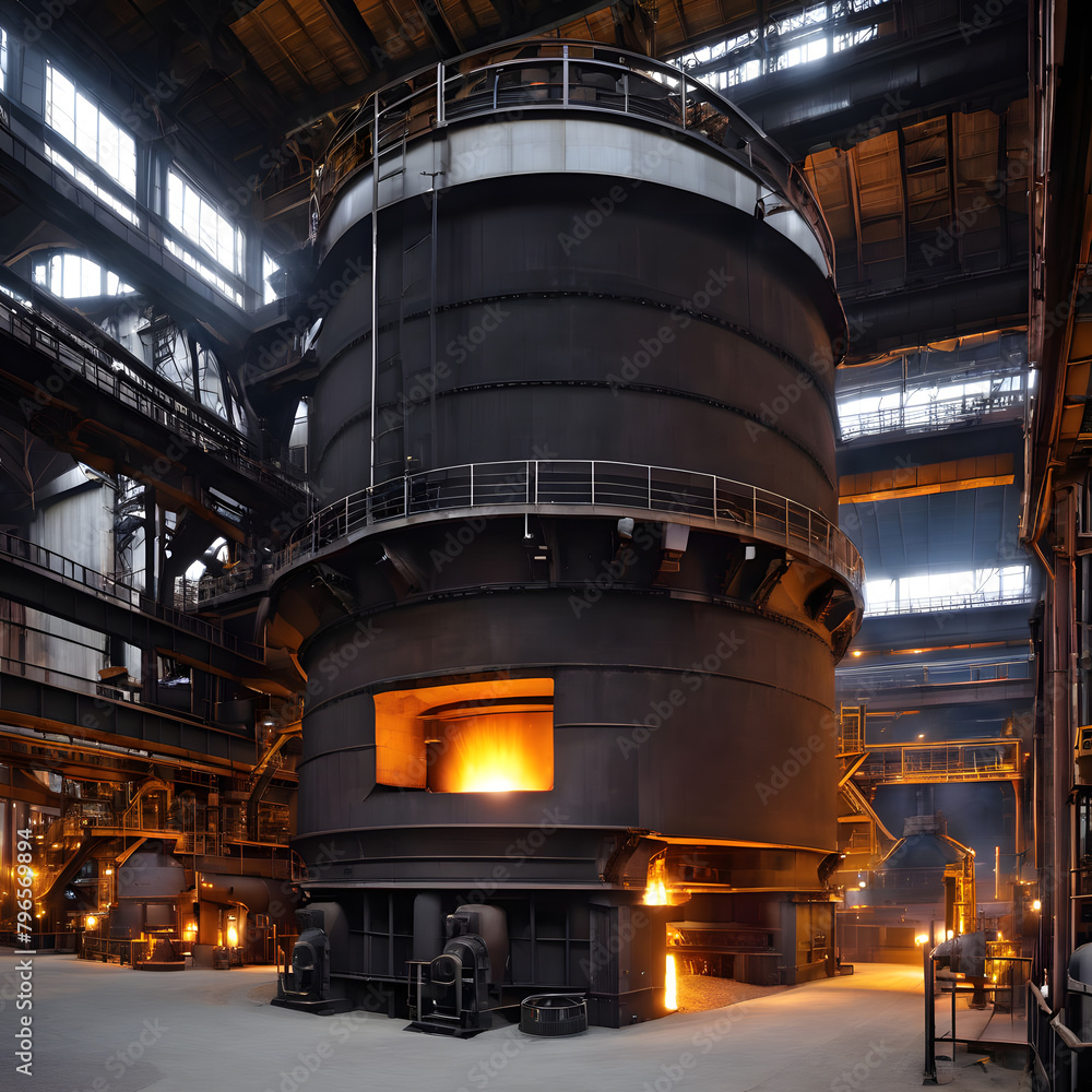 Blast furnace for steel melting, ai-generatet