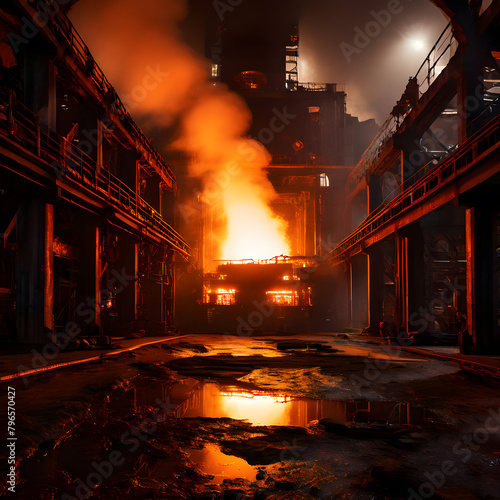 Blast furnace for steel melting, ai-generatet