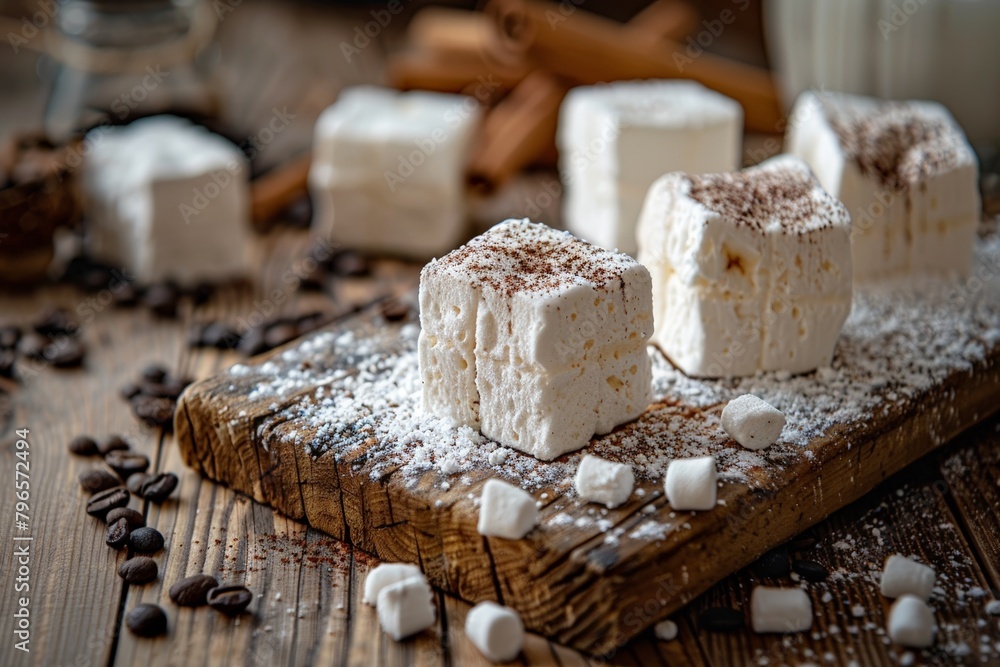 Close-up of delicious snow-white fluffy whipped cream. Beautiful simple AI generated image in 4K, unique.