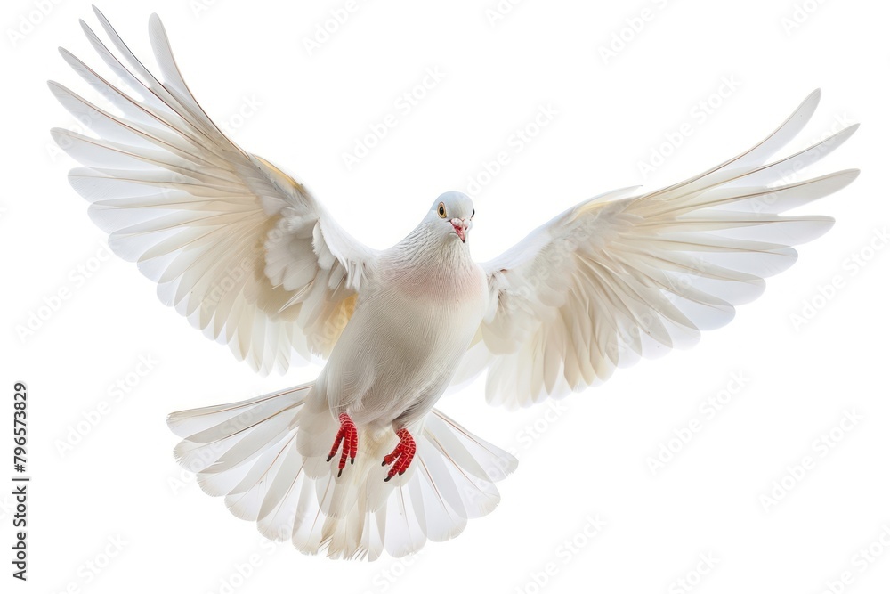 Obraz premium White pigeon animal flying bird