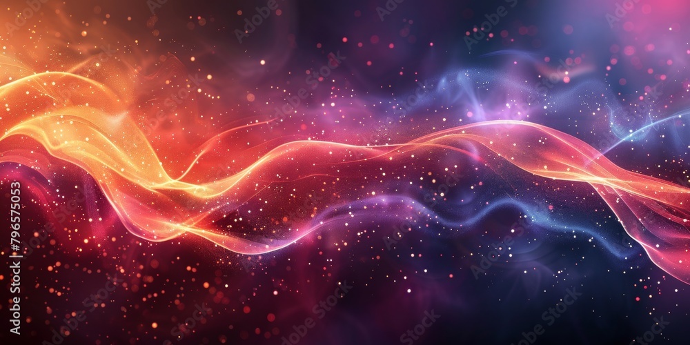A colorful, swirling line of light with a lot of sparkles A colorful, swirling line of light with a lot of sparkles