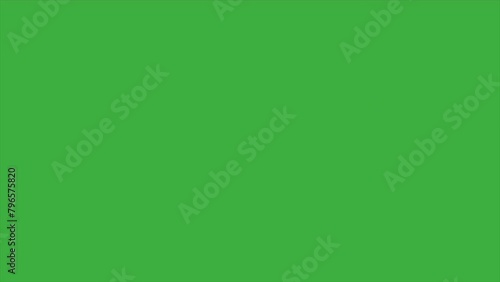 Animation video loop square on green screen background photo