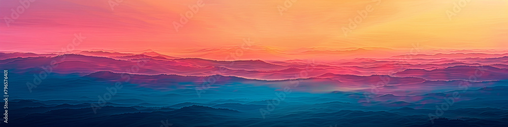 Absorb the rhythmic symphony of colors on a sunrise gradient canvas, where vibrant tones dance with deeper shades, forming a dynamic backdrop for graphic storytelling.