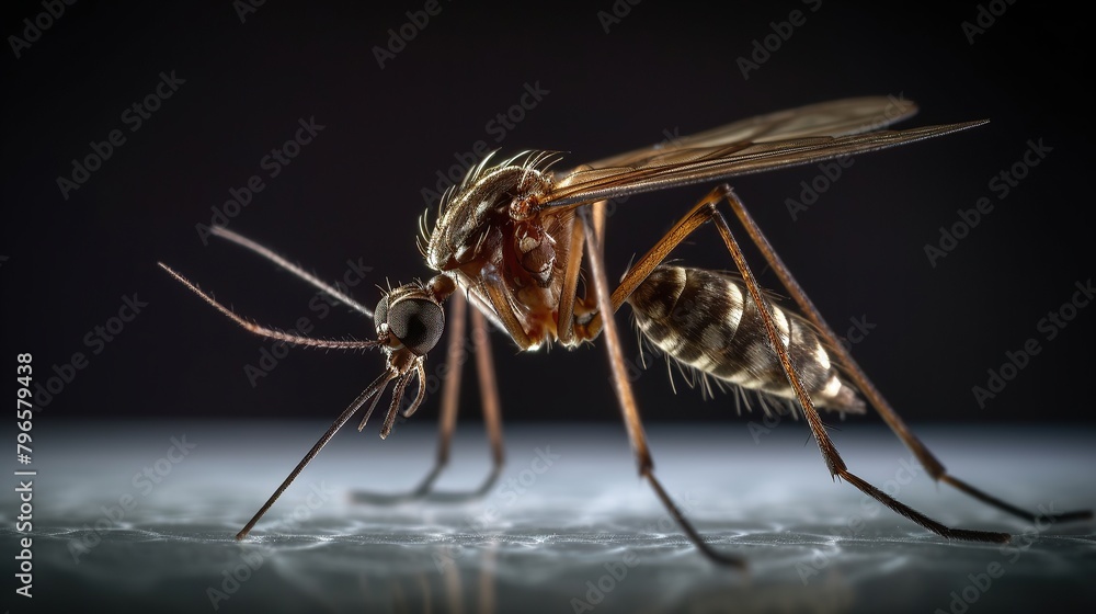 close-up photo of a mosquito Generative AI