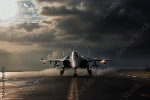 Volo Aggressivo- Jet Militare in Decollo photo