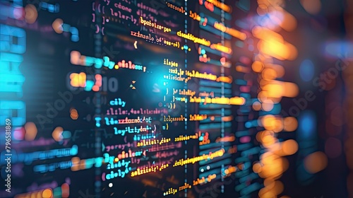 A computer screen with a lot of code on it