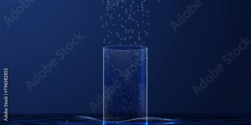 Abstract background in scientific concept separate hydrogen from water for make electricity
