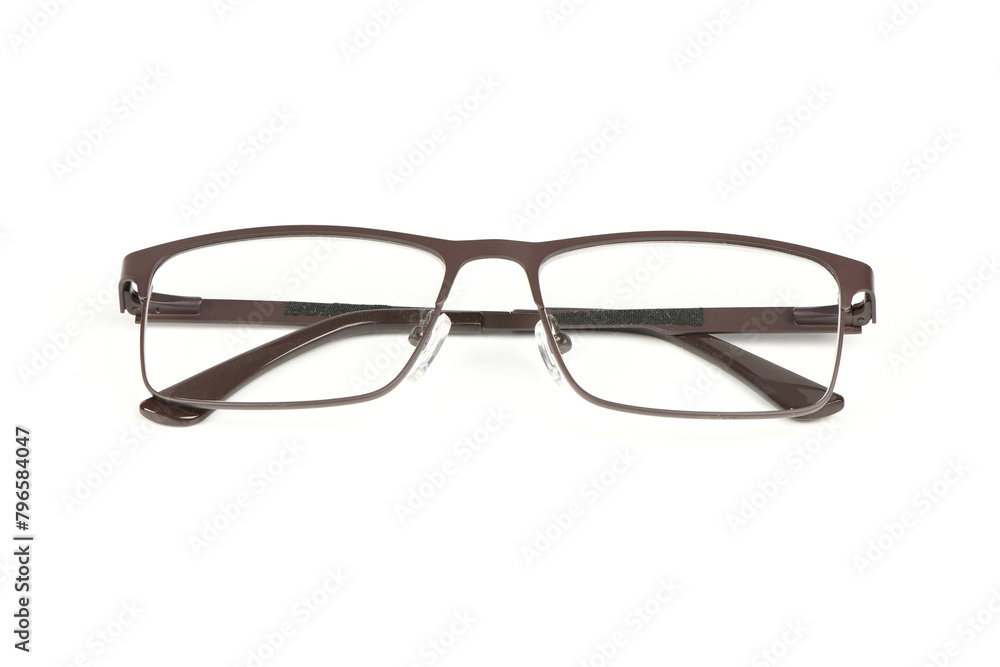 Reading glasses isolated on white background. Fashion spectacles for man and woman Reading glasses isolated on white background. Fashion spectacles for man and woman