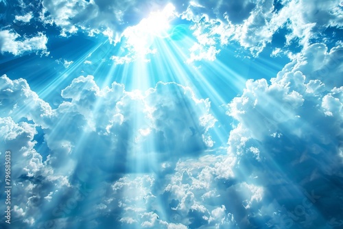 Divine light. symbol of gods presence, truth, and grace blessing the world with illumination