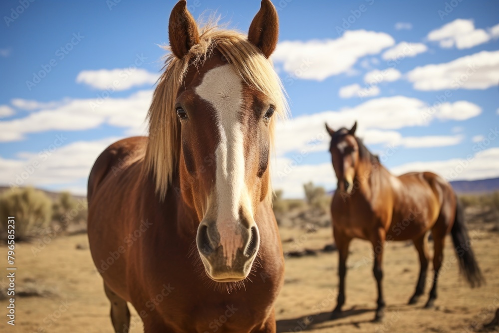 Horse stallion outdoors mammal.