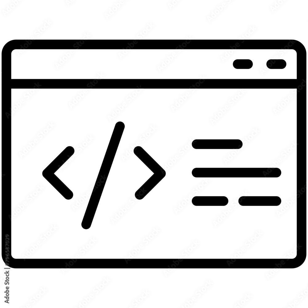 coding line icon