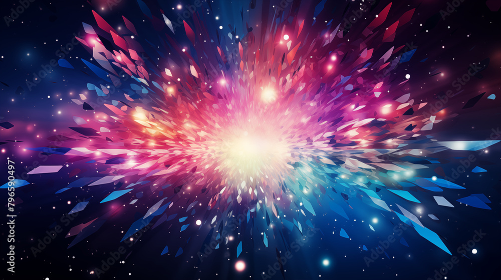 Expansive Cosmic Explosion with Radiant Colors Expansive Cosmic Explosion with Radiant Colors