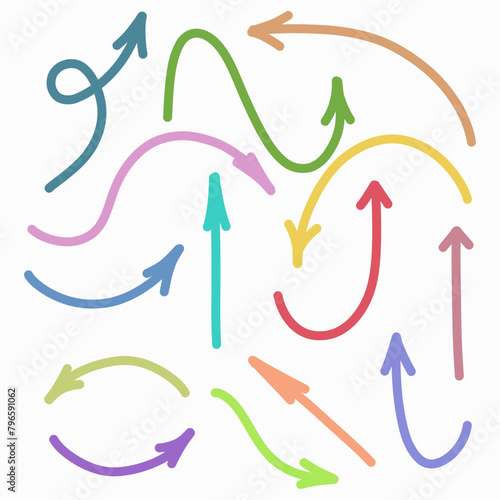 Color hands in different way. Vector illustration