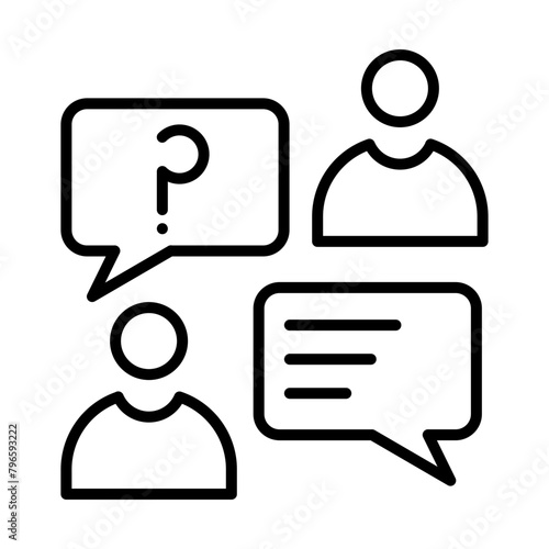 Interview line icon
