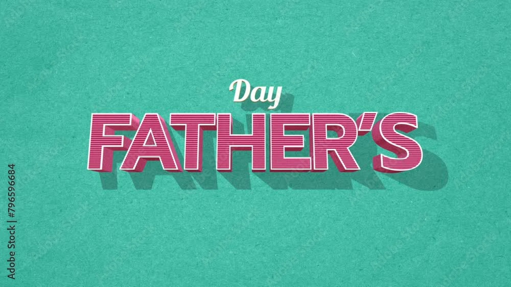 A vibrant, eye-catching sign that says Father's Day comes to life against a bold blue backdrop. Its celebratory font boldly invites us to honor this special day A vibrant, eye-catching sign that says Father's Day comes to life against a bold blue backdrop. Its celebratory font boldly invites us to honor this special day