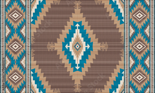 American tribal ethnic native pattern.Traditional Navajo,Aztec,Apache,Southwest and Mexican style fabric pattern.Abstract vector motifs pattern.For fabric,clothing,blanket,carpet,woven,wrap,decoration