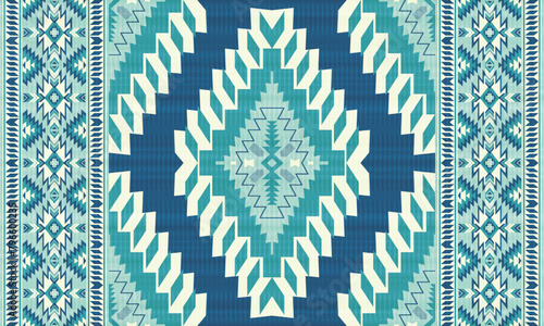 American tribal ethnic native pattern.Traditional Navajo,Aztec,Apache,Southwest and Mexican style fabric pattern.Abstract vector motifs pattern.For fabric,clothing,blanket,carpet,woven,wrap,decoration