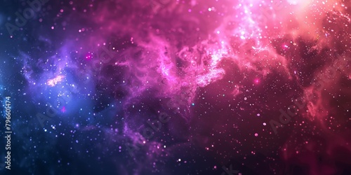 A colorful space background with purple and blue stars