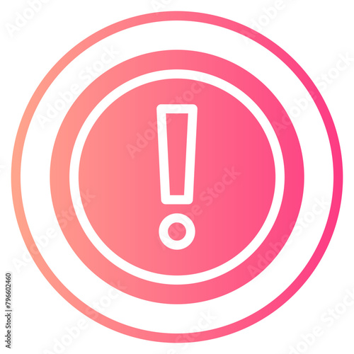 exclamation mark gradient icon