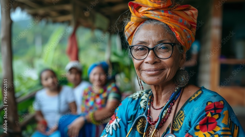 Telemedicine in a remote jungle clinic, modern healing touching ancient lives Telemedicine in a remote jungle clinic, modern healing touching ancient lives