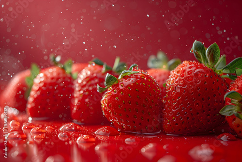 Delicious strawberries. studio image of strawberries fresh.