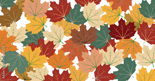 Vector  autumn leaves background for design.  Thanksgiving day trendy backgrounds with beautiful leaves. Abstract vector templates poster, invitation, card, flyer, cover, banner, placard.