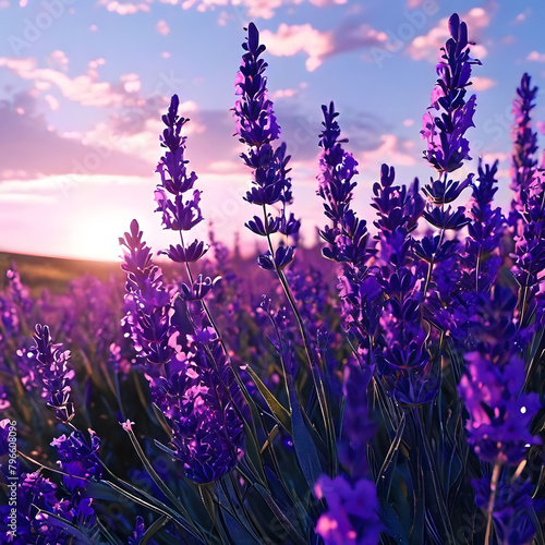 huge purple lavender fields, ai-generatet