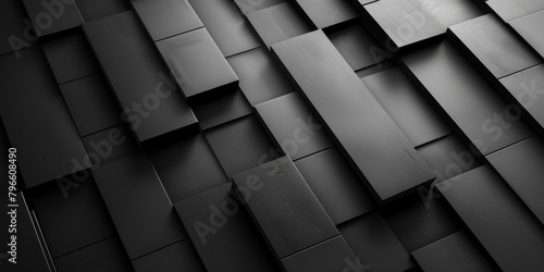 A black and white image of a wall made of squares