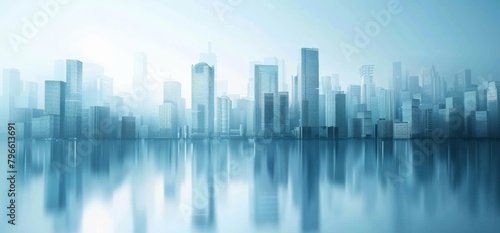 abstract background of glass skyscrapers and cityscape