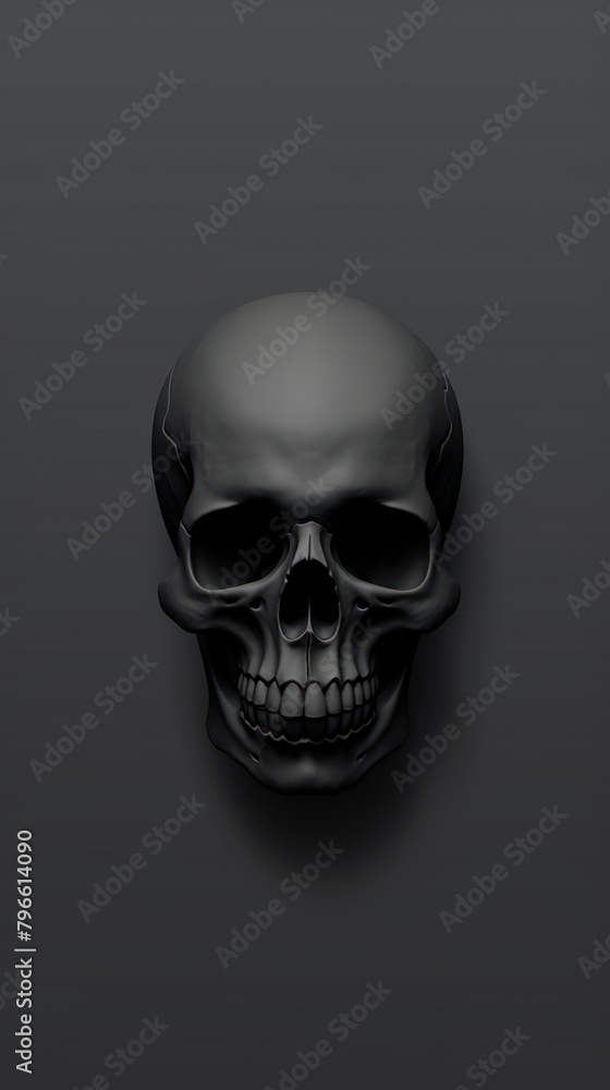 Skull art black monochrome darkness.