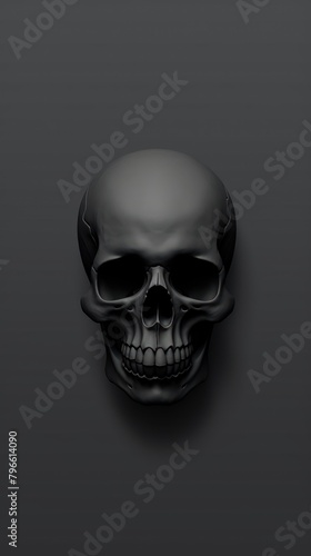Skull art black monochrome darkness. © Rawpixel.com