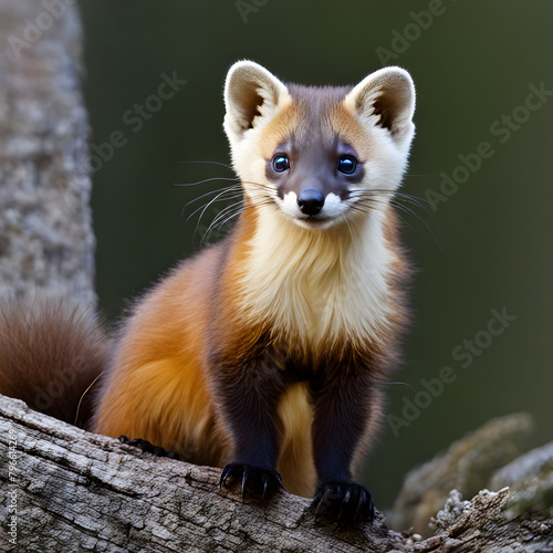 The meadow-nimble marten roams   ai-generatet