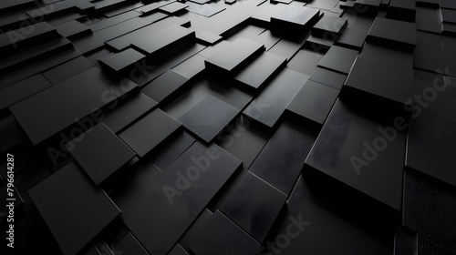 black abstract background with cubes