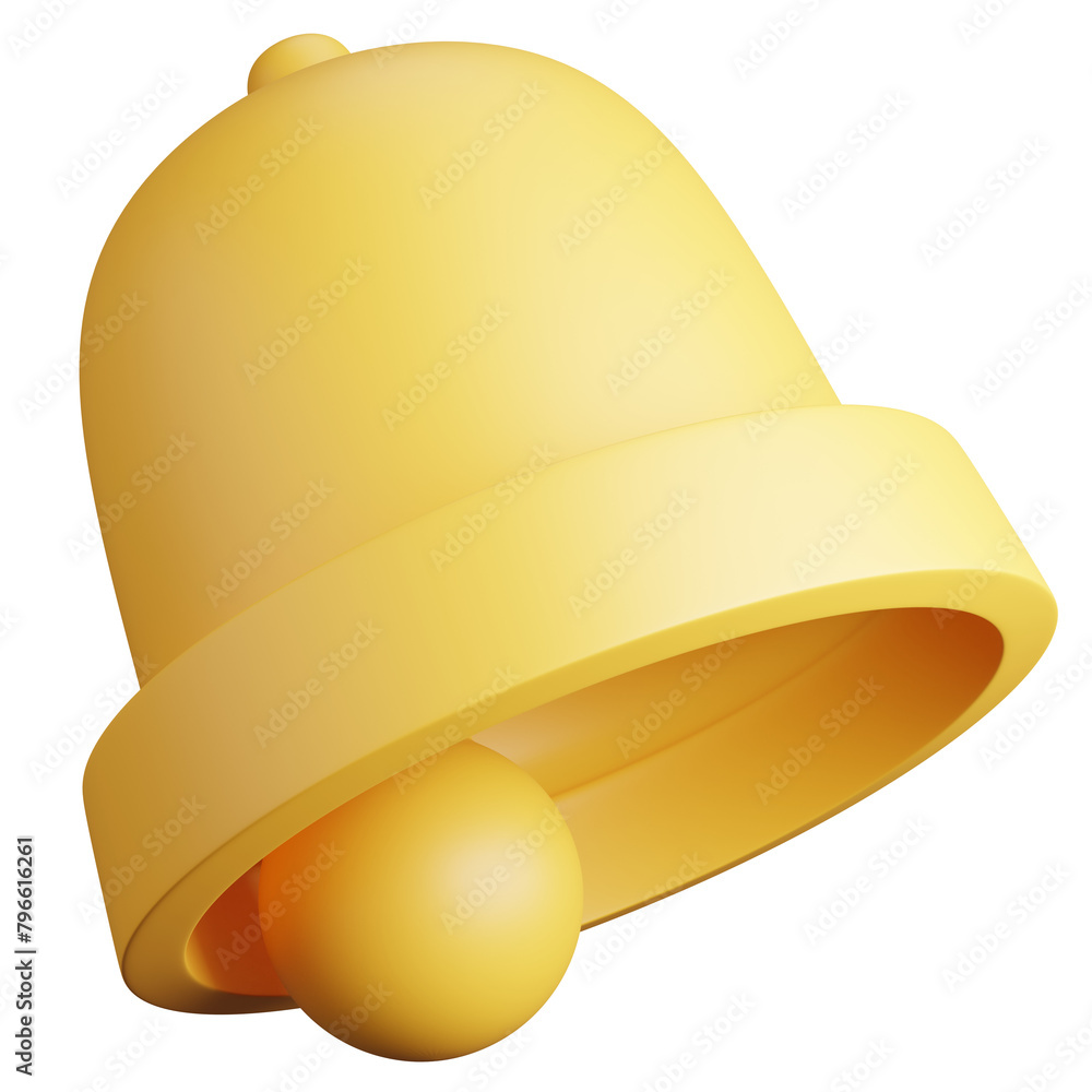 3d render of bell for icon.