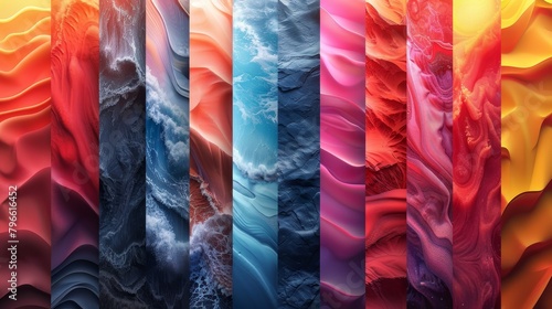 Abstract background with multicolored lines and waves