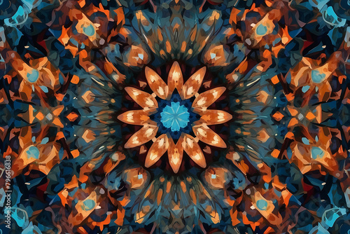 background, kaleidoscope of colored flower,AI generated © Nurzhanar